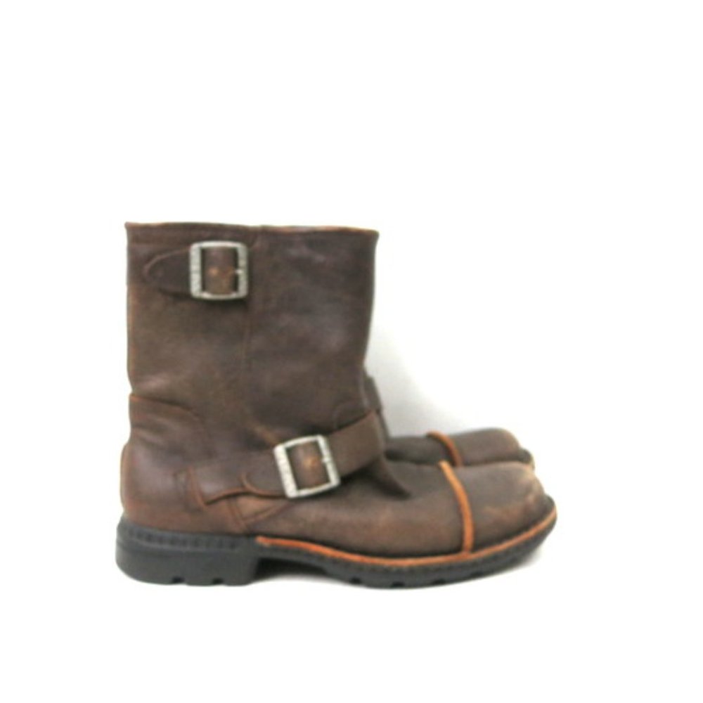 Buckled Brown Leather Ugg Snow Boots Insulated
